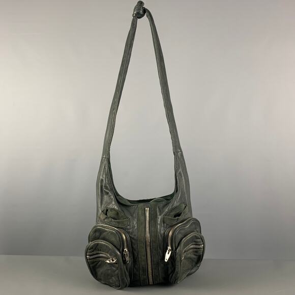 ALEXANDER WANG Green Leather Hobo Handbag - Picture 1 of 8